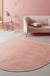 Nordic Colorblock Indoor Rug Pink Chenille Rug Non-Slip Pet Friendly Washable Area Rug for Bedroom