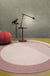 Modern Colorblock Rug Pink and Red Polyester Rug Non-Slip Pet Friendly Washable Area Rug for Bedroom