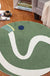 Stylish Colorblock Rug Multicolor Minimalist Rug Polyester Pet Friendly Washable Non-Slip Area Rug for Bedroom