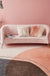 Stylish Colorblock Rug Pink and Orange Minimalist Rug Polyester Pet Friendly Washable Non-Slip Area Rug for Bedroom