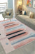 Modernist Colorblock Rug Pink and Grey Polyester Rug Non-Slip Pet Friendly Washable Area Rug for Bedroom