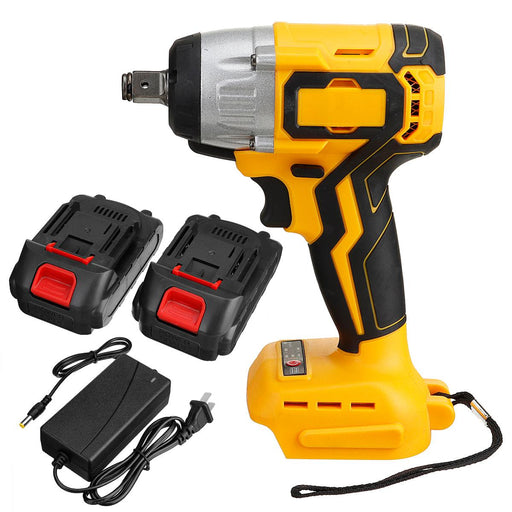 19800mAh 288VF 630N.m 1/2" Brushless Cordless Electric Impact Wrench W/ 2 Batteries