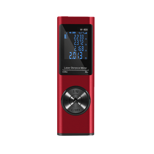 DANIU LS-XS Mini Laser Distance Meter Swith Bult-in Rechargeable Battery Waterproof Dustproof Fallproof Digital Laser Rangefinder - Red