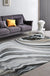 Modernist Decoration Rug Black Abstract Rug Polyester Washable Non-Slip Pet Friendly Area Rug