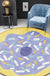 Multi Color Kids Rug Polypropylene Doughnut Pattern Rug Pet Friendly Washable Non-Slip Area Rug for Nursery