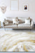 Unique Abstract Rug Gold Novelty Rug Polypropylene Pet Friendly Washable Non-Slip Area Rug for Home