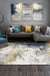 Unique Abstract Rug Beige Industrial Area Rug Synthetics Non-Slip Pet Friendly Washable Area Rug for Bedroom