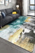 Multi Color Industrial Rug Polyester Abstract Pattern Rug Pet Friendly Non-Slip Area Rug for Parlour