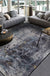 Industrial Living Room Area Rug Black Abstract Indoor Rug Polyester Anti-Slip Washable Pet Friendly Rug