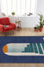 Blue Nordic Rug Polypropylene Door Pattern Rug Pet Friendly Washable Non-Slip Area Rug for Bedroom