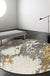 Grey Abstract Area Rug Synthetics Industrial Rug Washable Anti-Slip Backing Rug for Decoration