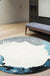 Multi Colored Novelty Rug Polyester Watercolor Pattern Rug Pet Friendly Washable Non-Slip Area Rug for Home