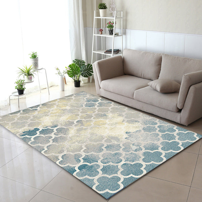 Multi Color Modern Rug Polypropylene Geometry Pattern Rug Pet Friendly Washable Non-Slip Area Rug for Drawing Room