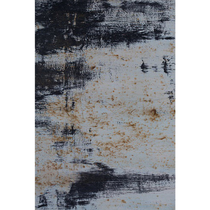 Dark Grey Industrial Rug Polyester Abstract Pattern Rug Pet Friendly Anti-Slip Washable Area Rug for Living Room