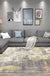 Industrial Living Room Rug Abstract Rug Polyester Washable Non-Slip Pet Friendly Area Rug