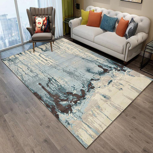 Creative Industrial Indoor Rug Polyester Abstract Carpet Non-Slip Backing Pet Friendly Area Rug for Parlour