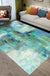 Multi-Color Sitting Room Rug Industrial Abstract Rug Polyester Machine Washable Non-Slip Backing Area Rug