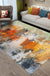 Multi-Color Sitting Room Rug Industrial Abstract Rug Polyester Machine Washable Non-Slip Backing Area Rug