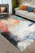 Multi-Color Sitting Room Rug Industrial Abstract Rug Polyester Machine Washable Non-Slip Backing Area Rug