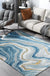 Casual Industrial Area Rug Polyester Abstract Watercolor Pattern Carpet Washable Pet Friendly Carpet for Parlour