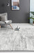 Industrial Abstract Area Rug Silver Grey Polyester Carpet Anti-Slip Pet Friendly Washable Rug for Living Room