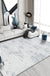 Industrial Abstract Area Rug Silver Grey Polyester Carpet Anti-Slip Pet Friendly Washable Rug for Living Room