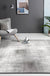 Industrial Abstract Area Rug Silver Grey Polyester Carpet Anti-Slip Pet Friendly Washable Rug for Living Room