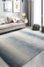 Modernist Parlour Area Rug Grey and Blue Abstract Rug Polyester Machine Non-Slip Backing Area Carpet