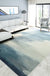 Modernist Parlour Area Rug Grey and Blue Abstract Rug Polyester Machine Non-Slip Backing Area Carpet