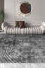 Simple Industrial Rug Polyester Swirl Striped Pattern Carpet Washable Non-Slip Backing Pet Friendly Area Rug for Bedroom