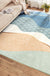 Trendy Color Block Area Rug Soft Novelty Rug Synthetics Washable Non-Slip Backing Carpet for Home