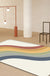 Trendy Color Block Area Rug Soft Novelty Rug Synthetics Washable Non-Slip Backing Carpet for Home