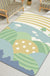 Trendy Color Block Area Rug Soft Novelty Rug Synthetics Washable Non-Slip Backing Carpet for Home