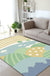 Trendy Color Block Area Rug Soft Novelty Rug Synthetics Washable Non-Slip Backing Carpet for Home