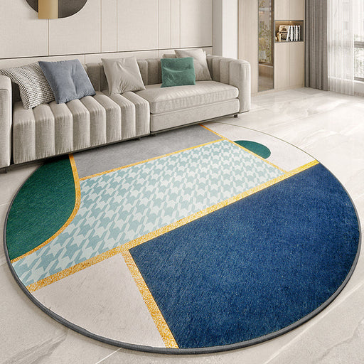 Stylish Novelty Area Rug Dark Color Abstract Carpet Anti-Slip Rug for Home Decoration