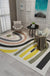 Bold Living Room Area Rug Contemporary Color Blocking Carpet Synthetics Stain Resistant Anti-Slip Backing Rug