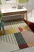 Bold Living Room Area Rug Contemporary Color Blocking Carpet Synthetics Stain Resistant Anti-Slip Backing Rug