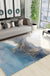 Trendy Flowing Swirls Rug Dark Color Synthetics Carpet Easy Care Anti-Slip Area Rug for Living Room