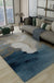 Trendy Flowing Swirls Rug Dark Color Synthetics Carpet Easy Care Anti-Slip Area Rug for Living Room