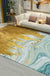 Cyberpunk Living Room Rug Multi Color Abstract Foil Flows Carpet Polyester Machine Washable Area Rug