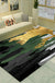 Cyberpunk Living Room Rug Multi Color Abstract Foil Flows Carpet Polyester Machine Washable Area Rug