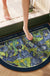 Feblilac Semi-Circular Flowers And Village Oil Painting Diatomaceous Earth Bathmat