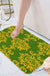 Feblilac Baroque Style One Big Flower Tufted Bath Mat