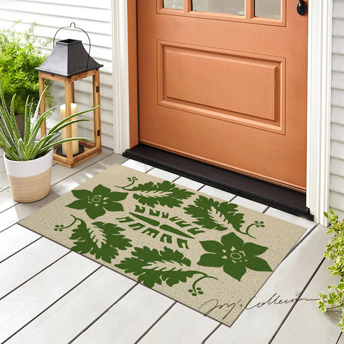 Feblilac Flowers and Plants Baroque PVC Coil Door Mat