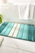 Feblilac Gradient Stripes Tufted Bath Mat