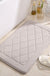 Feblilac Rectangular Solid Geometric Pattern Memory Foam Tufted Bath Mat