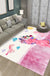 Dreamy Fairy Tale Area Rug Pastel Color Cartoon Rug Polypropylene Stain Resistant Carpet for Nursery