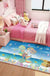 Dreamy Fairy Tale Area Rug Pastel Color Cartoon Rug Polypropylene Stain Resistant Carpet for Nursery