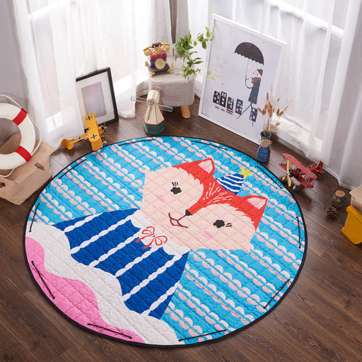 Kids Animal Area Rug Multicolor Cotton Carpet Stain-Proof Pet Friendly Rug for Child Bedroom