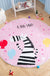 Kids Animal Area Rug Multicolor Cotton Carpet Stain-Proof Pet Friendly Rug for Child Bedroom